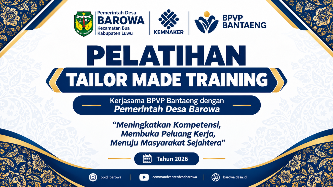 Tingkatkan Keterampilan dan Peluang Usaha, Desa Barowa Gelar Pelatihan Tata Rias Kecantikan Bersama BPVP Bantaeng