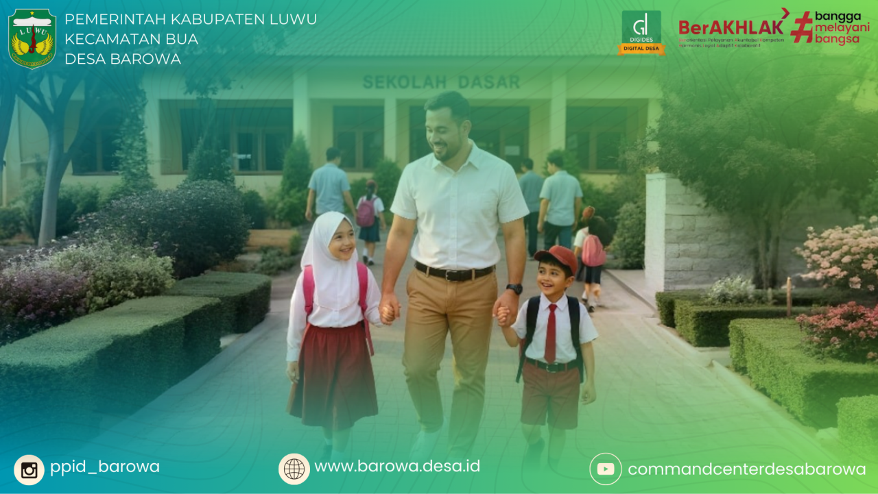 Pemerintah Kabupaten Luwu Ajak Ayah Dukung GATI dengan Mengantar Anak di Hari Pertama Sekolah
