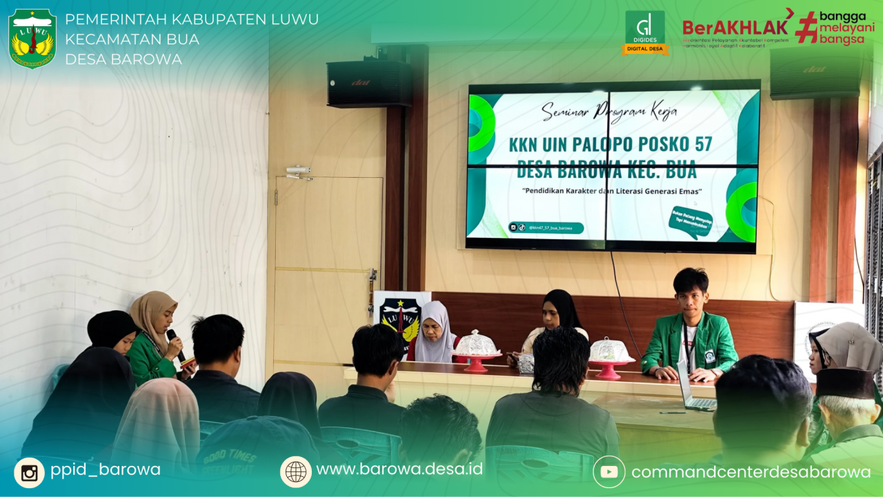 KKN UIN Palopo Posko 57 Desa Barowa Gelar Seminar Program Kerja Bertema Pendidikan