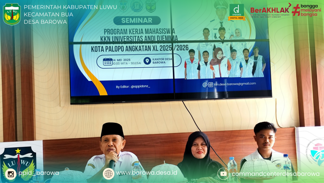 Mahasiswa KKN Universitas Andi Djemma Palopo Gelar Seminar Program Kerja di Desa Barowa
