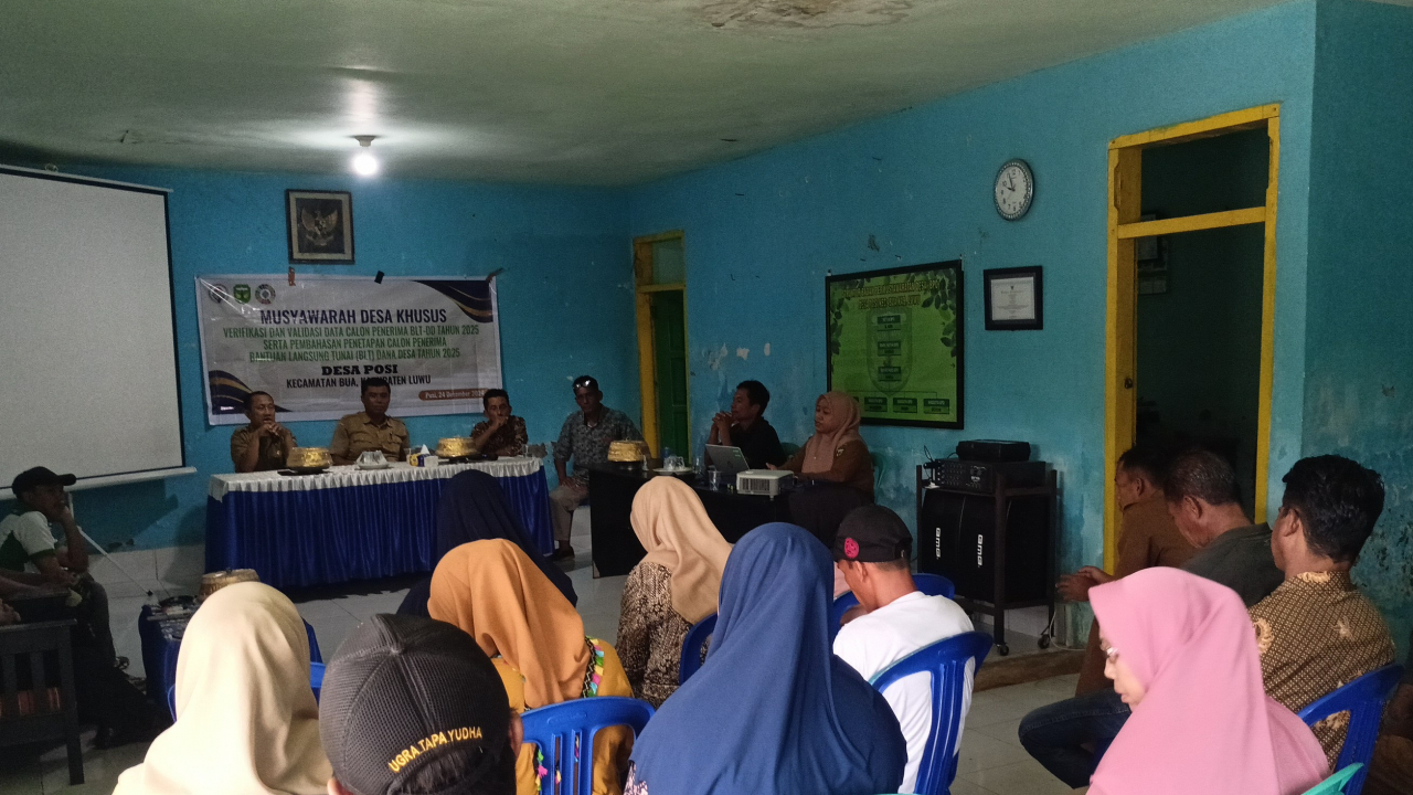 Penetapan APBDes dan Penerima BLT Desa Posi Tahun 2025