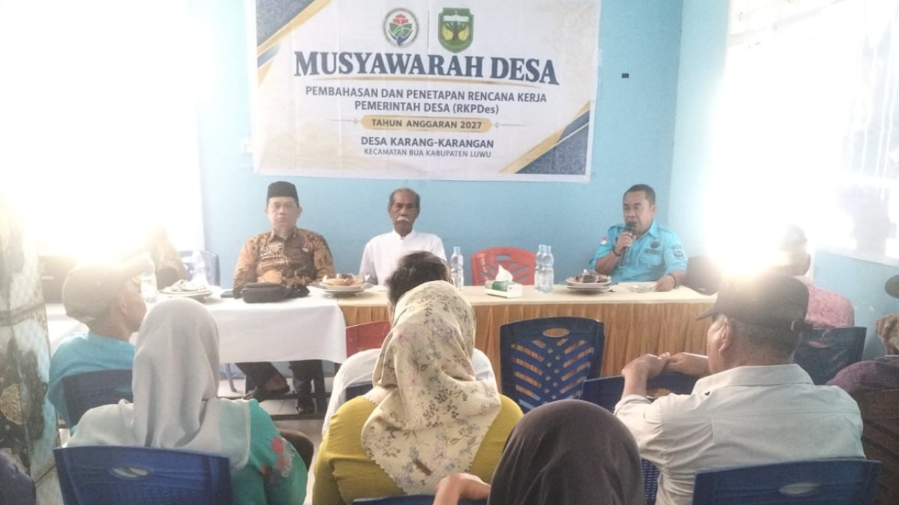 Pemdes Karang-karangan mengadakan Musyawarah Desa (MD III) Pembahasan dan Penetapan RKPDes T.A 2027