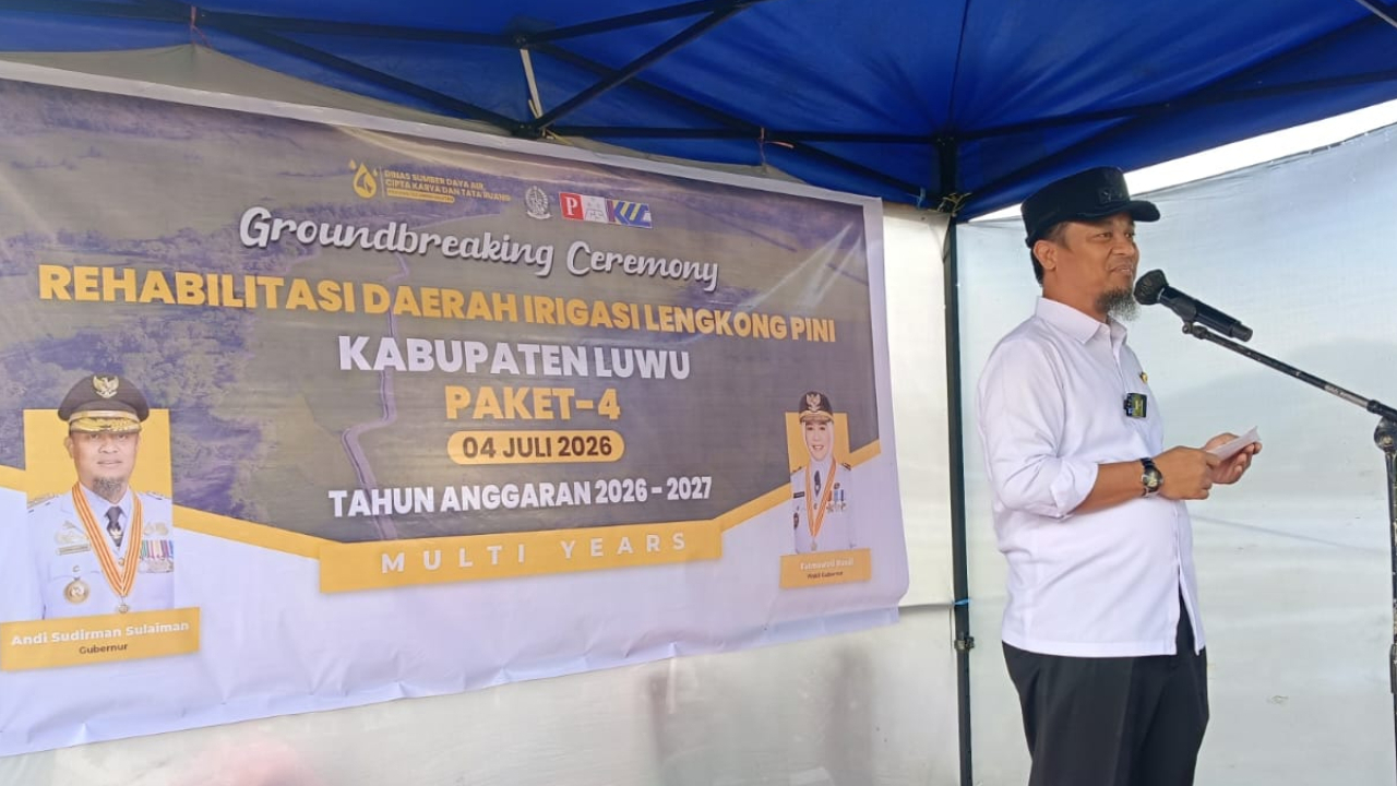 Groundbreaking Rehabilitasi Daerah Irigasi Lengkong Pini, Suatu Kebanggaan bagi Desa Sampeang Dikunjungi Gubernur Sulawesi Selatan