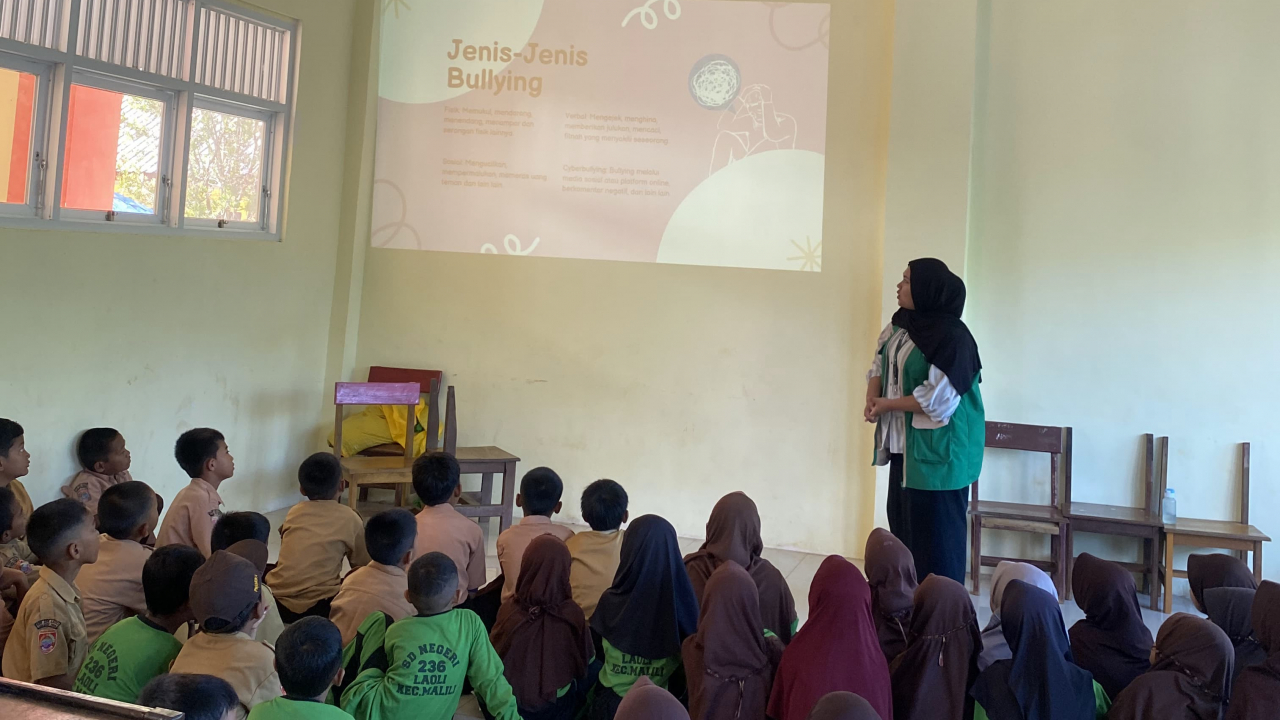 Edukasi Stop Bullying di SD 264 Laoli, Desa Harapan, Luwu Timur