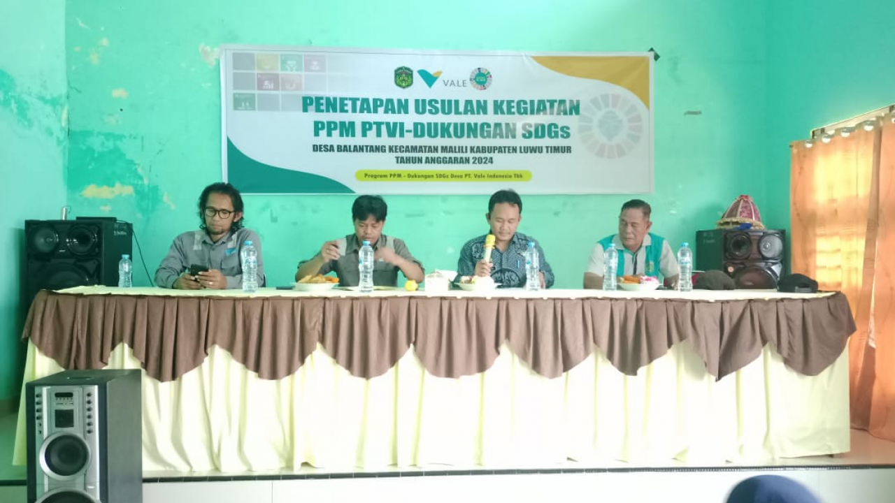 Penetapan Usulan Kegiatan PPM PT. Vale Indonesia untuk Mendukung SDGs Desa Balantang Tahun 2024