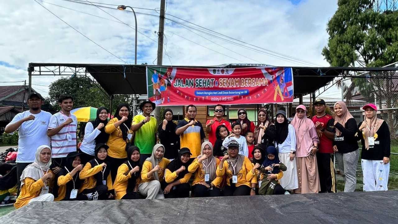 Jalan Santai dan Senam Bersama dalam rangka hari jadi Desa Balantang ke-28