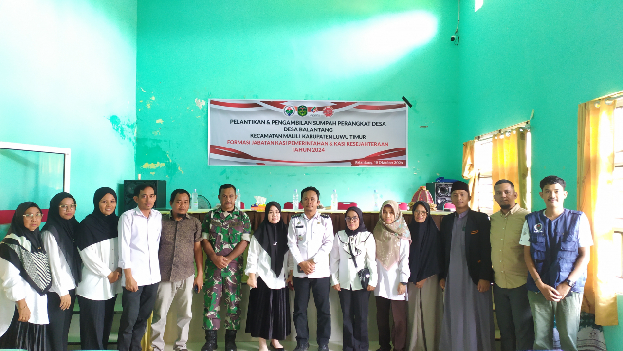 Pelantikan dan Pengambilan Sumpah Perangkat Desa Balantang Berjalan Lancar