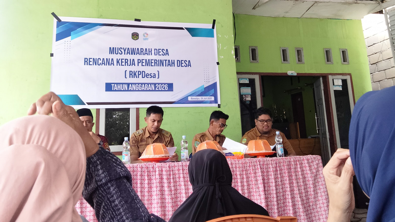 Musyawarah Desa Bawalipu: Merancang RKPDes Tahun Anggaran 2026
