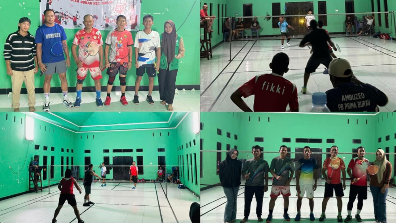 Semarak Bangkitkan Semangat Kemerdekaan Meriahkan HUT RI ke-80, Mahasiswa KKN UIN Palopo Gelar Lomba dan Turnamen Bulu Tangkis di Desa Burau