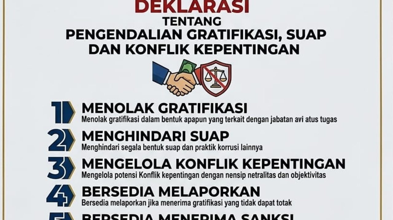DEKLARASI TENTANG PENGENDALIAN GRAFITASI SUAP DAN KONFLIK KEPENTINGAN APARAT DESA