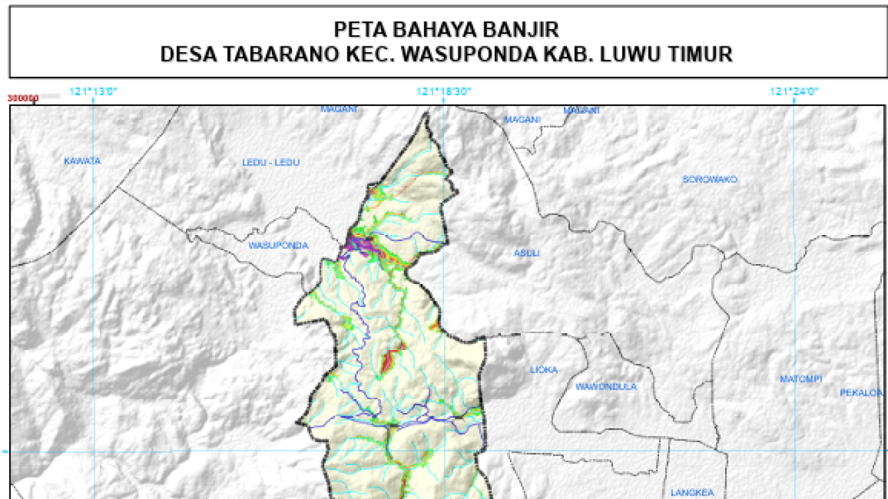 PETA BAHAYA BANJIR DESA TABARANO