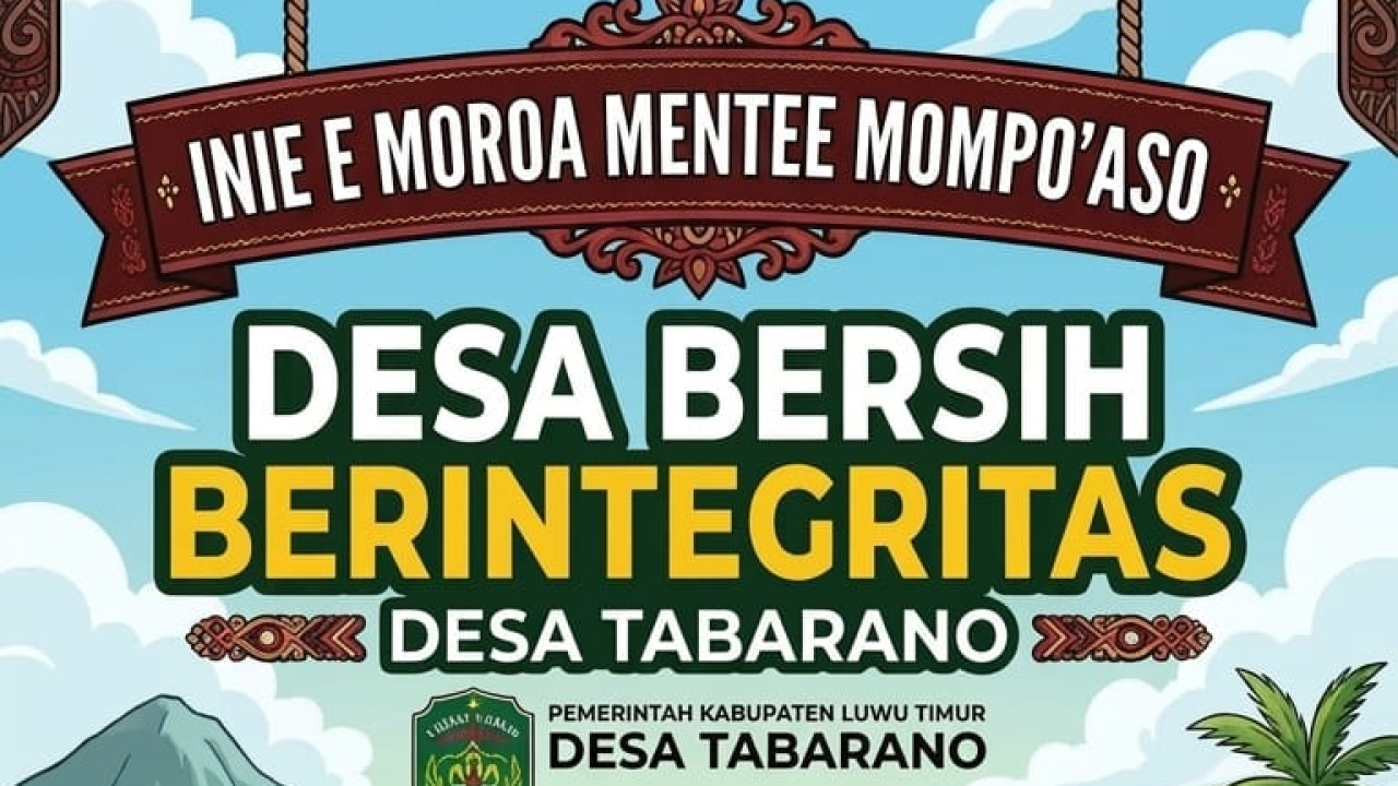 INIE MOROA MENTEE MOMPO'ASO : Desa Bersih Dan Berintegritas