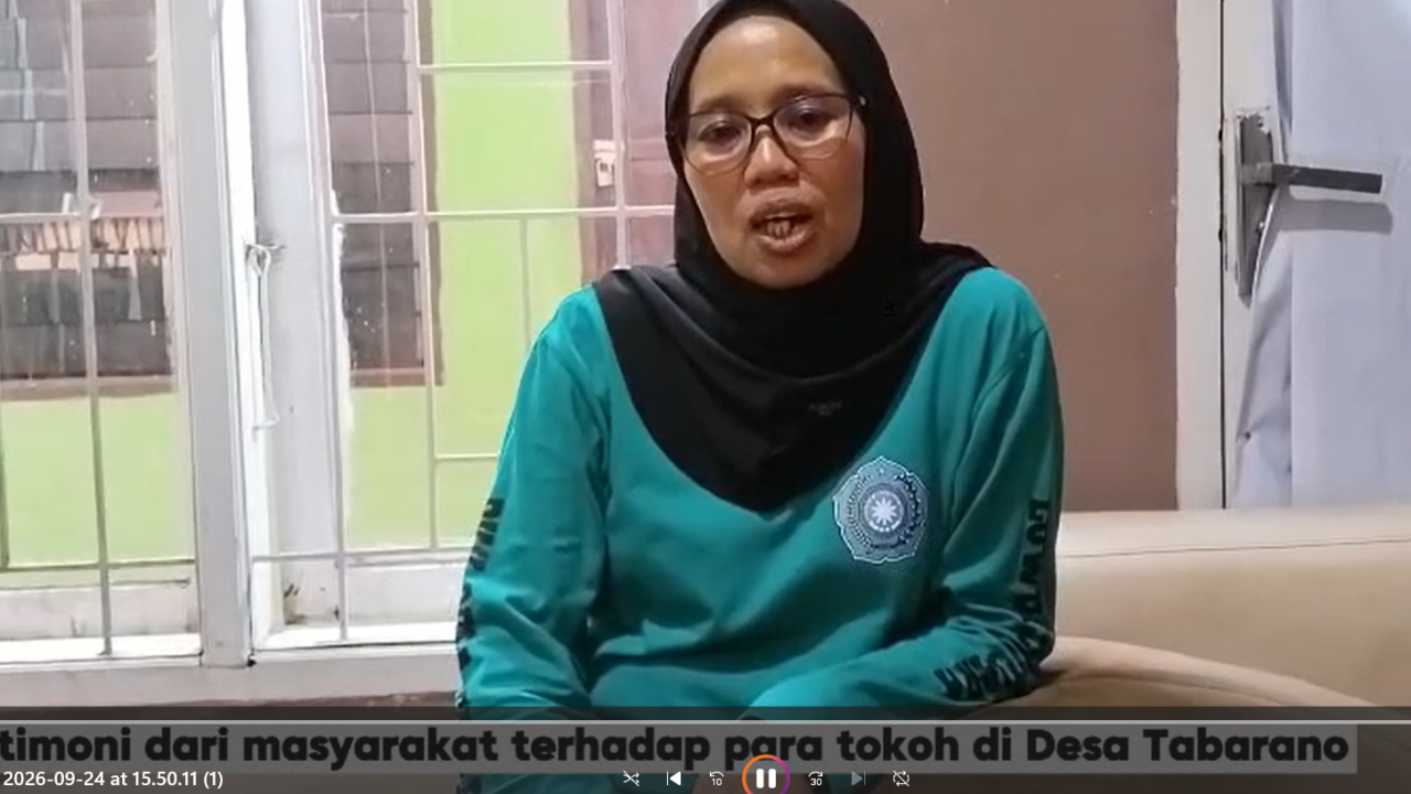 TESTIMONI MASYARAKAT,TERHADAP PERAN PARA TOKOH DI DESA TABARANO