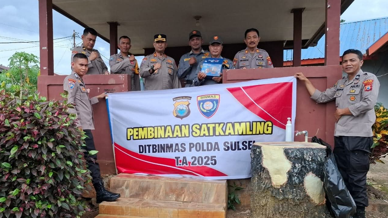 PEBINAAN SATKAMLING DI DESA TABARANO DITIBNAS POLDA SULSES T.A 2025