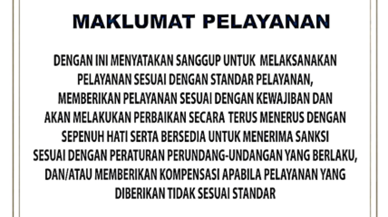 MAKLUMAT PELAYANAN DESA TABARANO