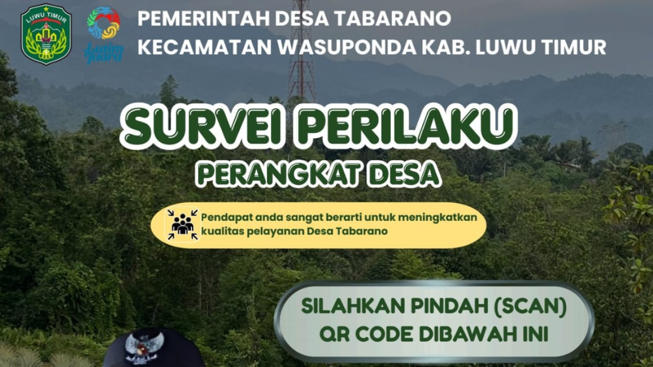 SURVEI PERILAKU PERANGKAT DESA DENGAN MENGGUNAKAN SCAN QR CODE DESA TABARANO