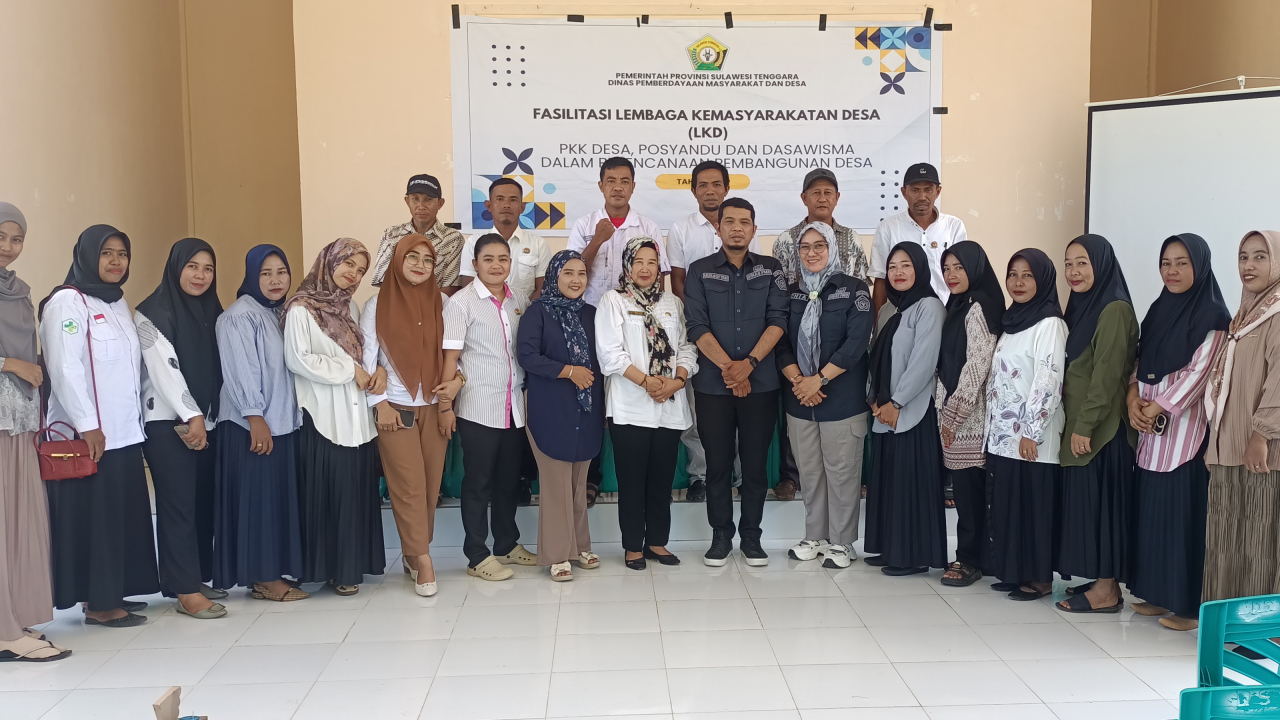 Dinas PMD Provinsi Sulawesi Tenggara Gelar Kegiatan Fasilitasi Lembaga Kemasyarakatan Desa di Desa Oneeha