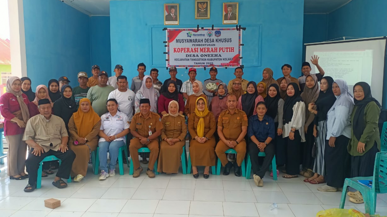 Sukses! Sosialisasi dan Musyawarah Pembentukan Koperasi Merah Putih Oneeha Resmi Dilaksanakan