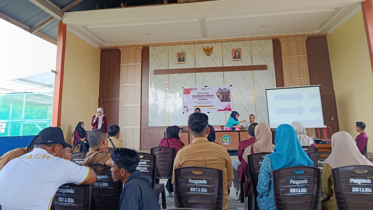 Seminar Program Kerja KKN-PM Reguler XII 2025 Desa Konaweha oleh Mahasiswa KKN Universitas Sembilan Belas November Kolaka