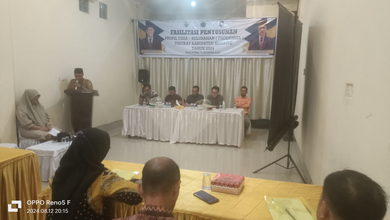 Pelatihan Penyusunan Profil Desa dan Kelurahan (Prodeskel) Tingkat Kabupaten Konawe Tahun 2024 Resmi Dibuka