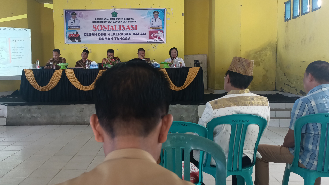 Sosialisasi Kekerasan dalam Rumah Tangga Digelar di Aula Kecamatan Unaaha