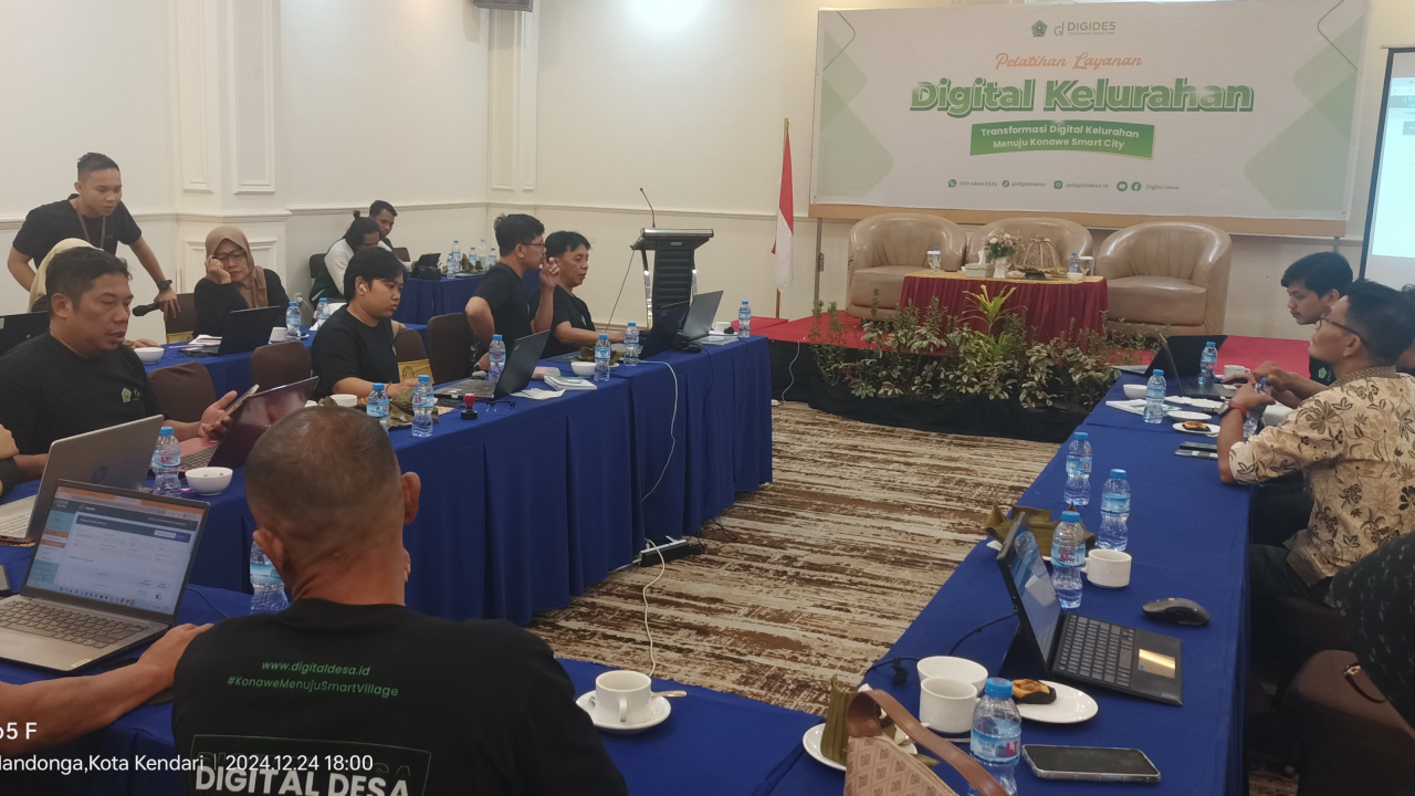 10 Kelurahan di Kabupaten Konawe Ikuti Pelatihan Layanan Digital di Hotel Zahra Kendari