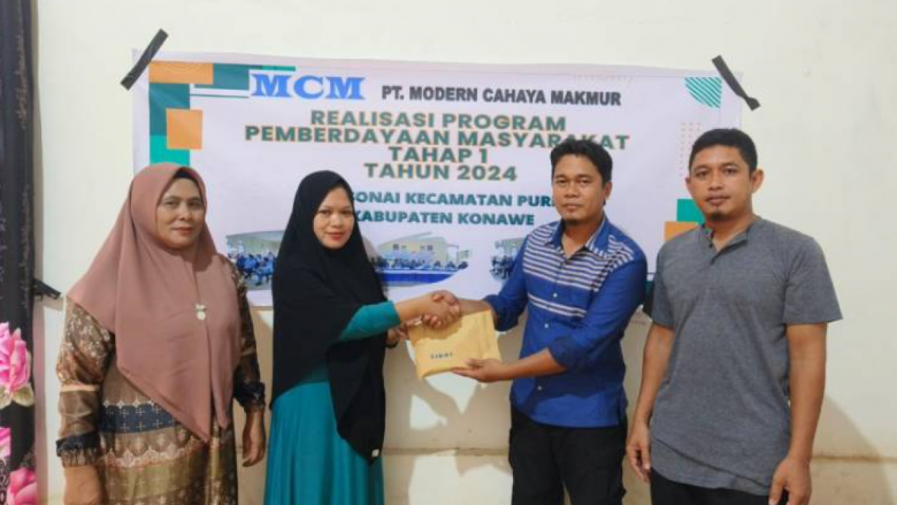 PT MCM Berikan Bantuan PPM kepada Tiga Desa dan Kelurahan di Puriala Konawe