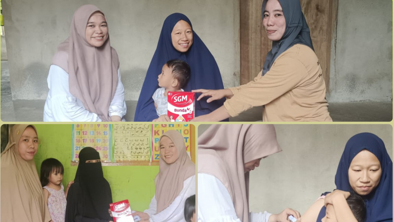 **Hari Kedua Kunjungan tim dari Puskesmas laosu ke Desa Rambu Kongga: Penyerahan Susu dan Pemantauan Kesehatan Ibu Hamil**