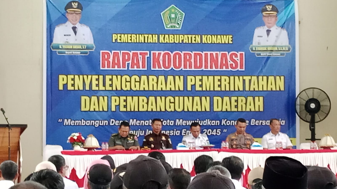 PEMDA Konawe Gelar Rakor Pemerintahan dan Pembangunan Daerah, Dihadiri Seluruh OPD, Camat, Lurah, dan Kepala Desa
