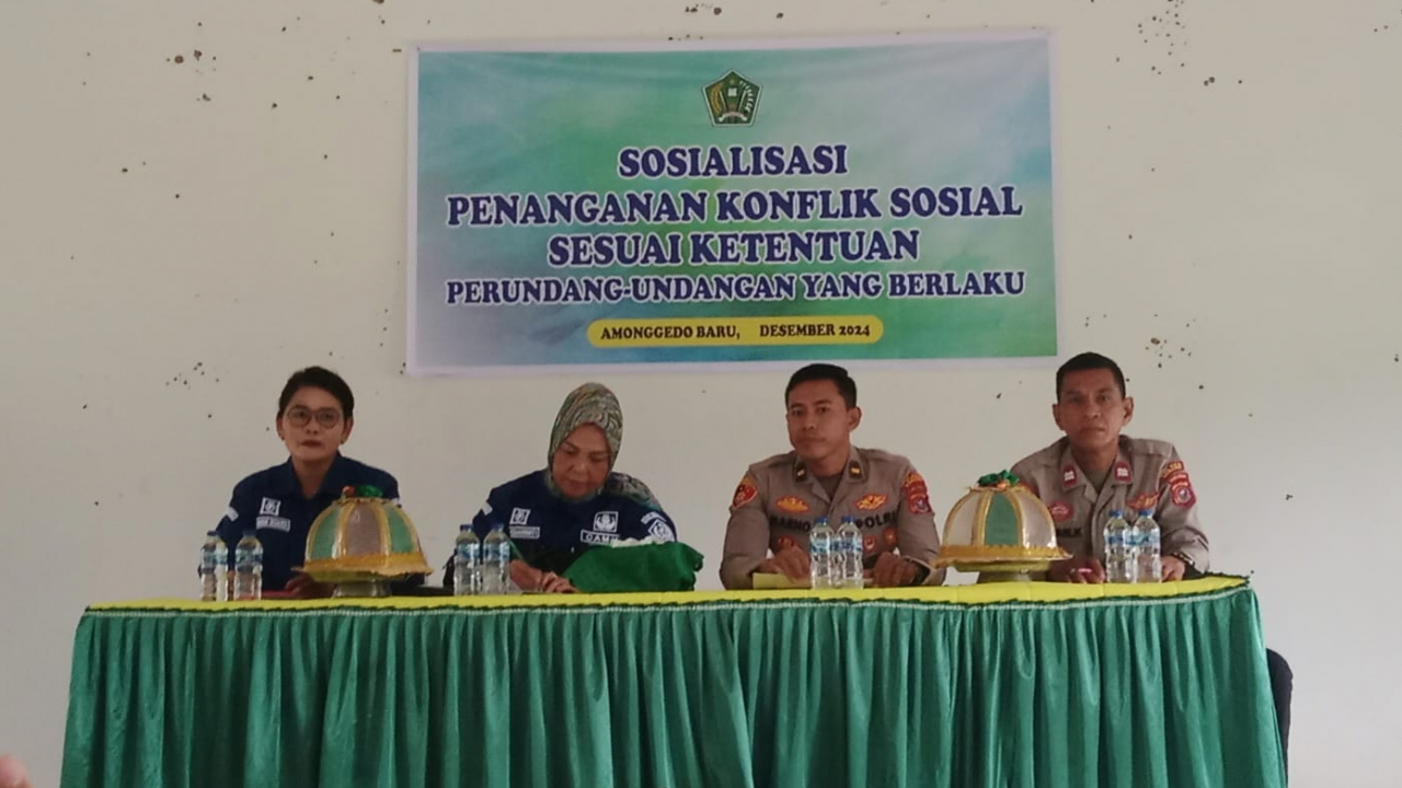 Kepala Desa Watulawu Ikuti Sosialisasi Penanganan Konflik Sosial Sesuai Perundang-Undagan Yang Berlaku