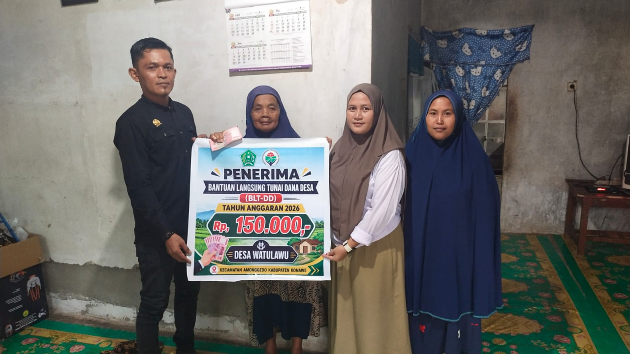 Peduli Masyarakat, Pemdes Watulawu Realisasikan BLT DD Tahap I Tahun Anggaran 2026