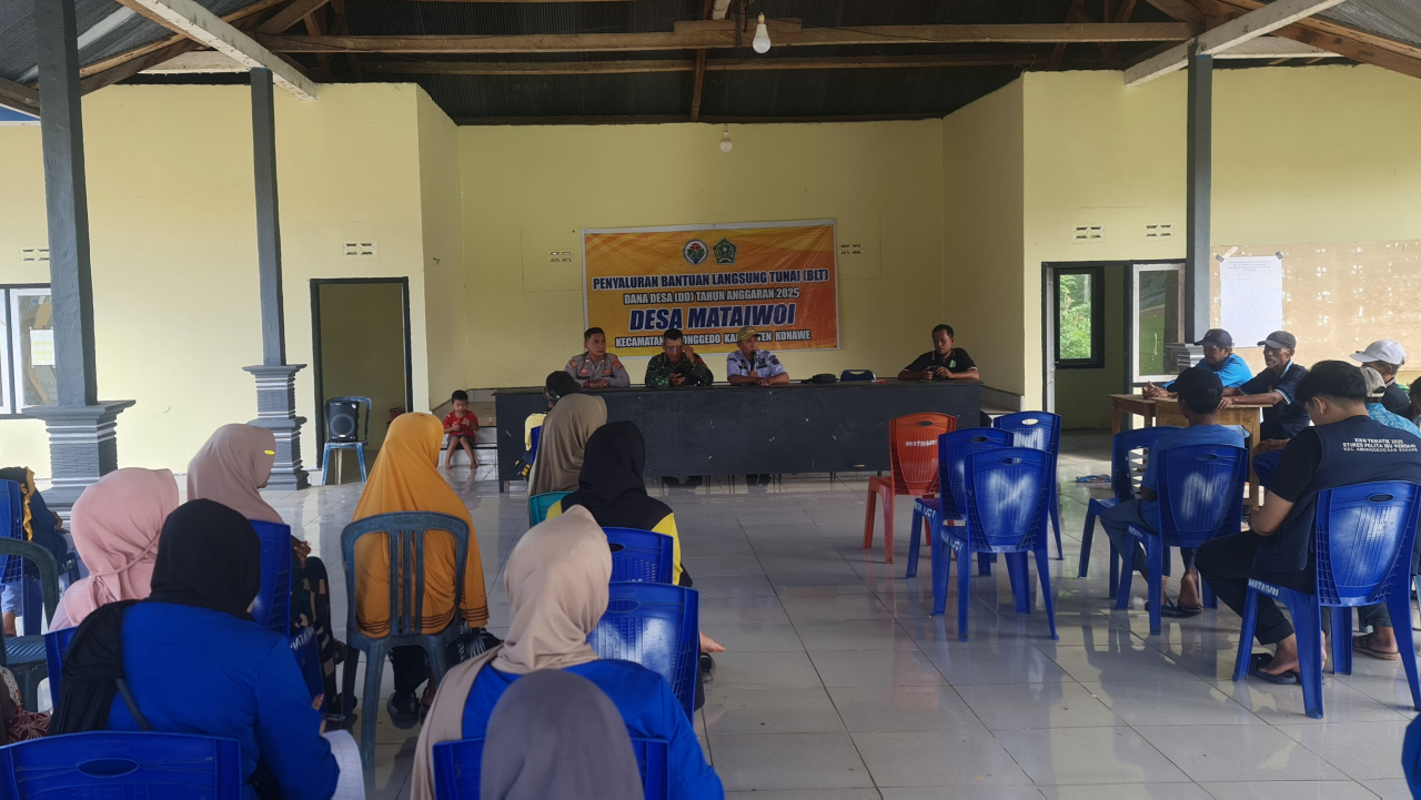 Pembagian BLT di Desa Mataiwoi Konawe Berikan Bantuan kepada 16 KK Prasejahtera