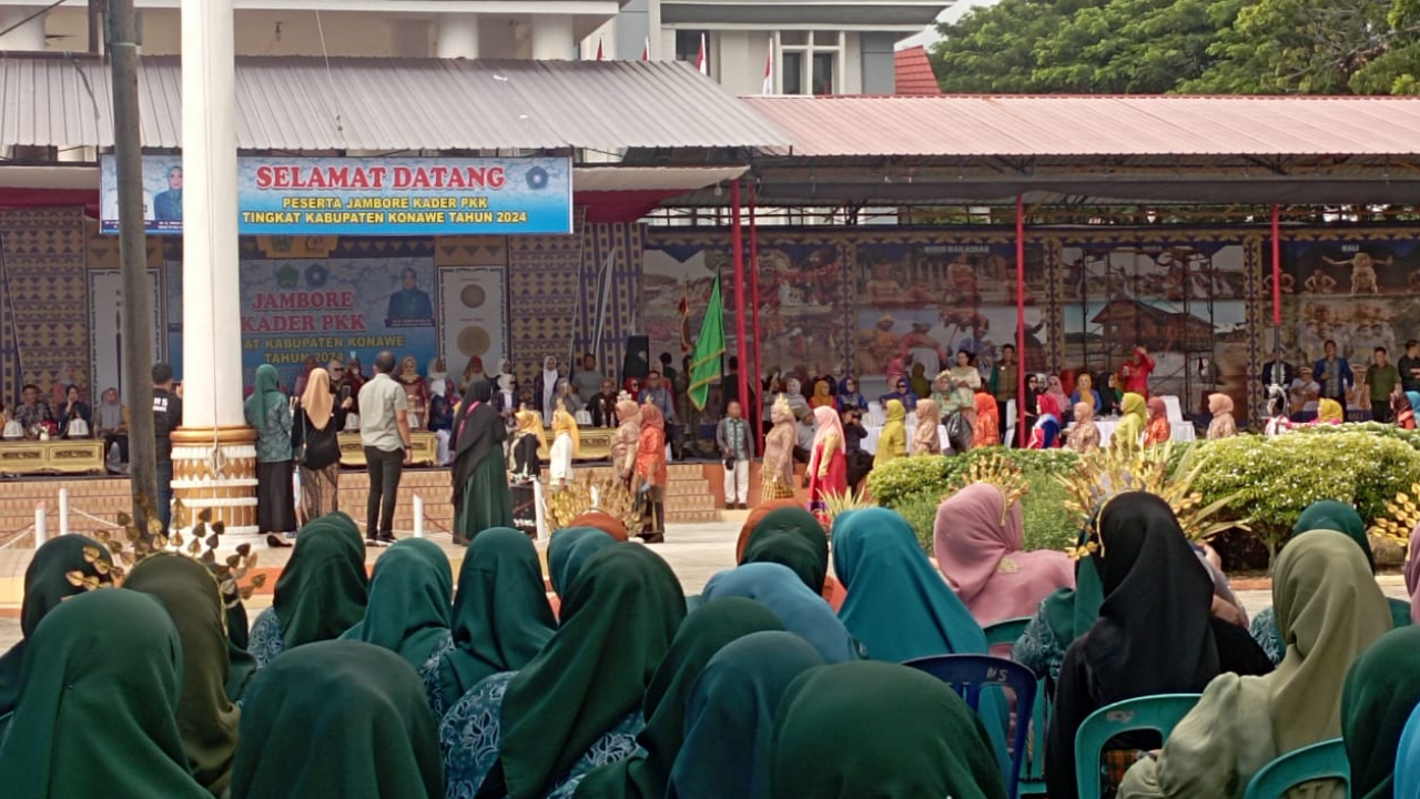 Kader Desa Napoosi Turut Meramaikan Jambore Kader PKK Tingkat Kabupaten Konawe Tahun  2024