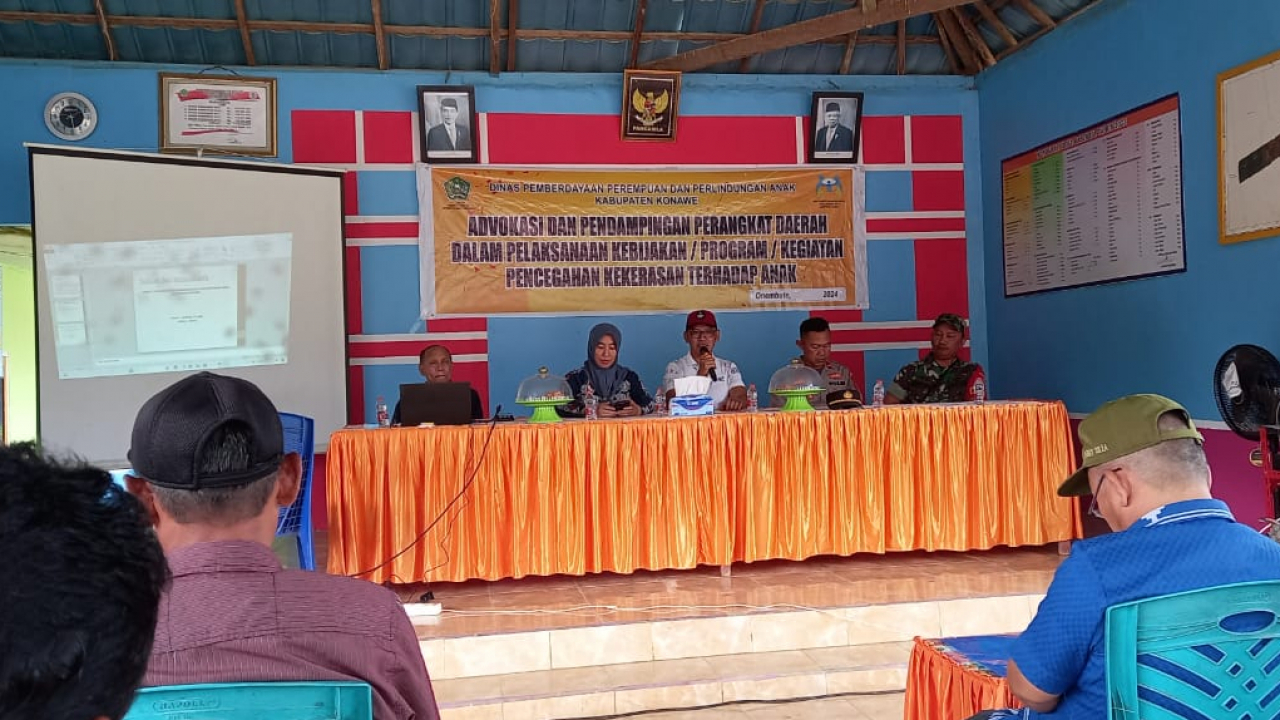 Sosialisasi Advokasi dan Pendampingan Perangkat Daerah Dalam Pelaksanaan Kebijakan/ Program/ Kegiatan Pencegahan Kekerasan Terhadap Anak Se- Kecamatan Onembute