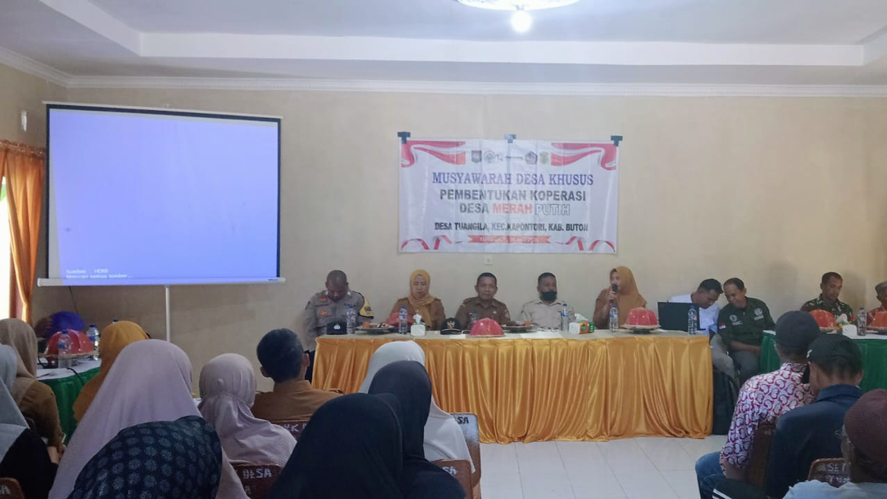 Musyawarah Desa Khusus Pembentukan Pengurus Koperasi Desa Merah Putih Desa Tuangila