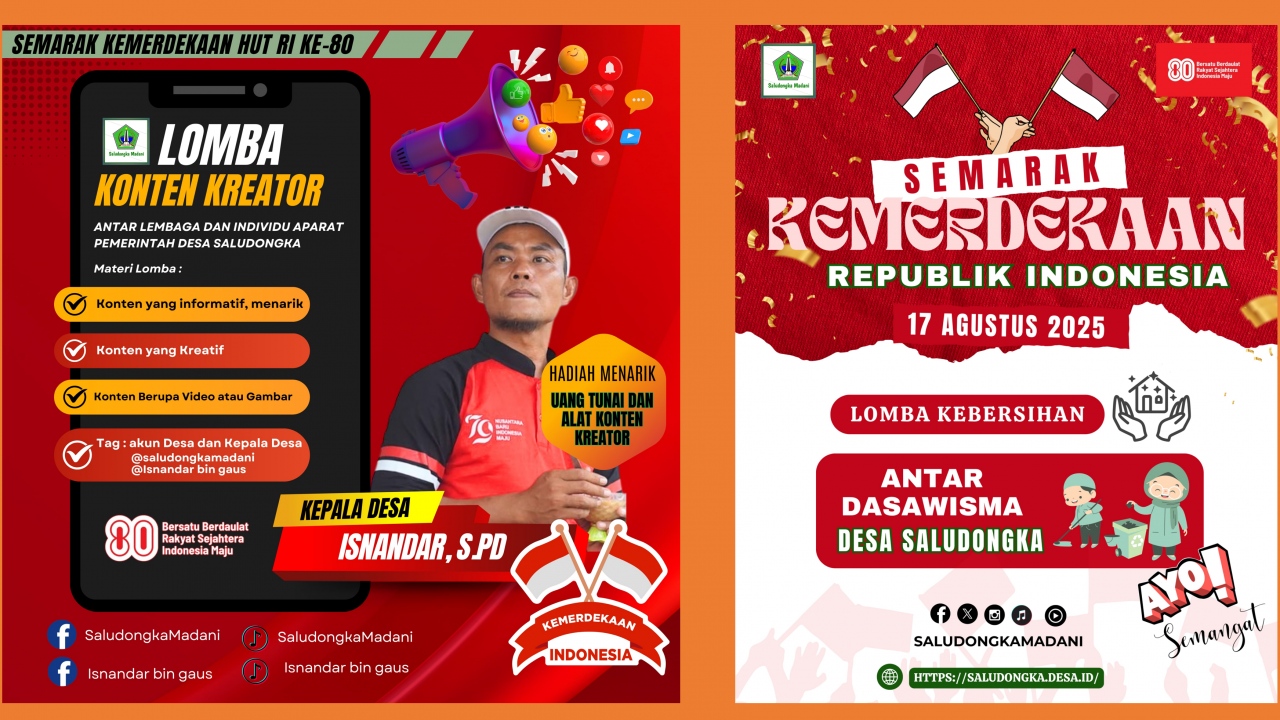 Desa Saludongka Gelar Berbagai Lomba Meriahkan HUT RI ke-80