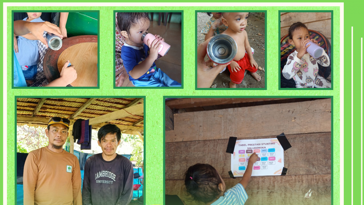 Gerakan Bersama  Wujudkan Susu Gratis untuk 4 Balita Stunting di Desa Saludongka