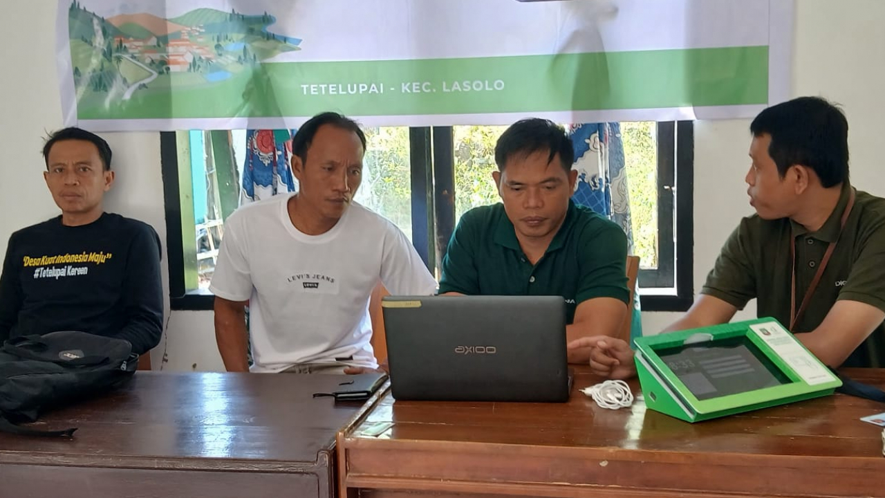 Desa Tetelupai Gelar Pendampingan Aplikasi Digides