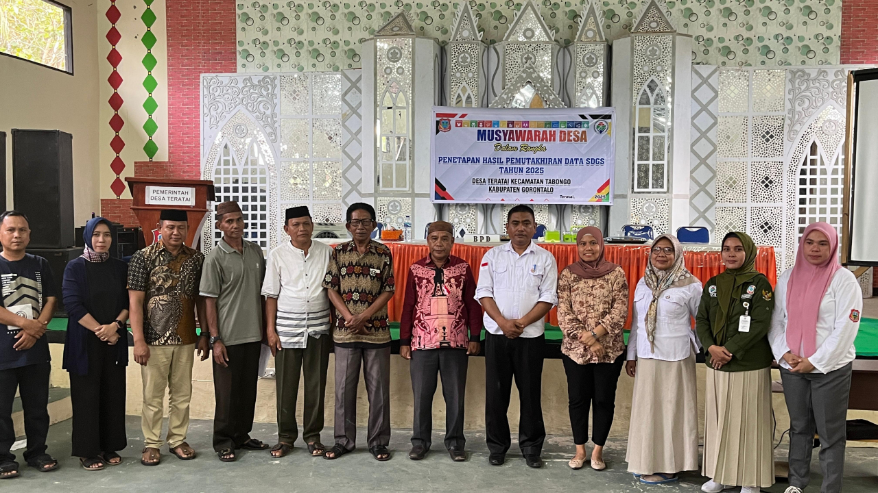 Musyawarah Desa Teratai dalam Rangka Penetapan Hasil Pemutakhiran Data SDGs Tahun 2025