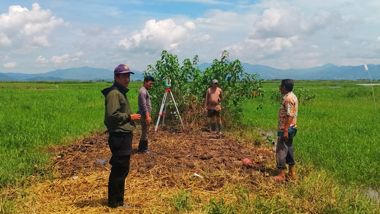 Pengukuran Volume Normalisasi Sungai Desa Teratai
