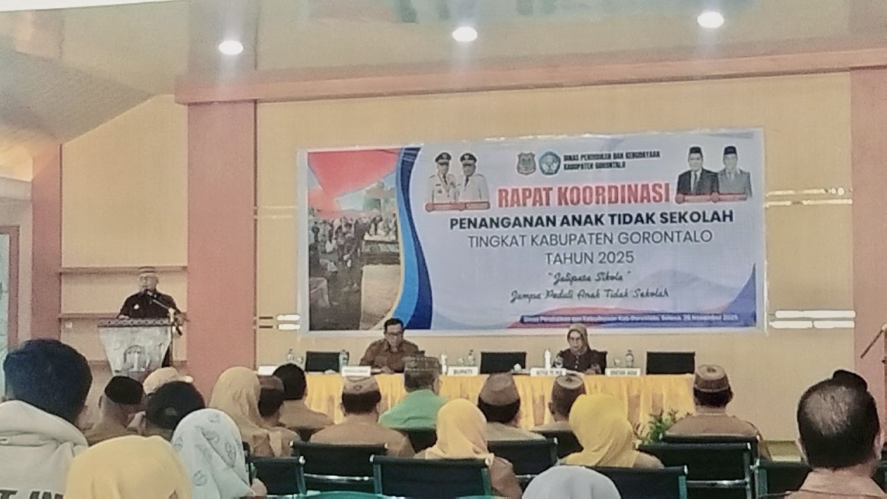 Komitmen Bersama: Kepala Desa Turut Serta pada Rakor Penanganan Anak Putus Sekolah Kabupaten Gorontalo 2025