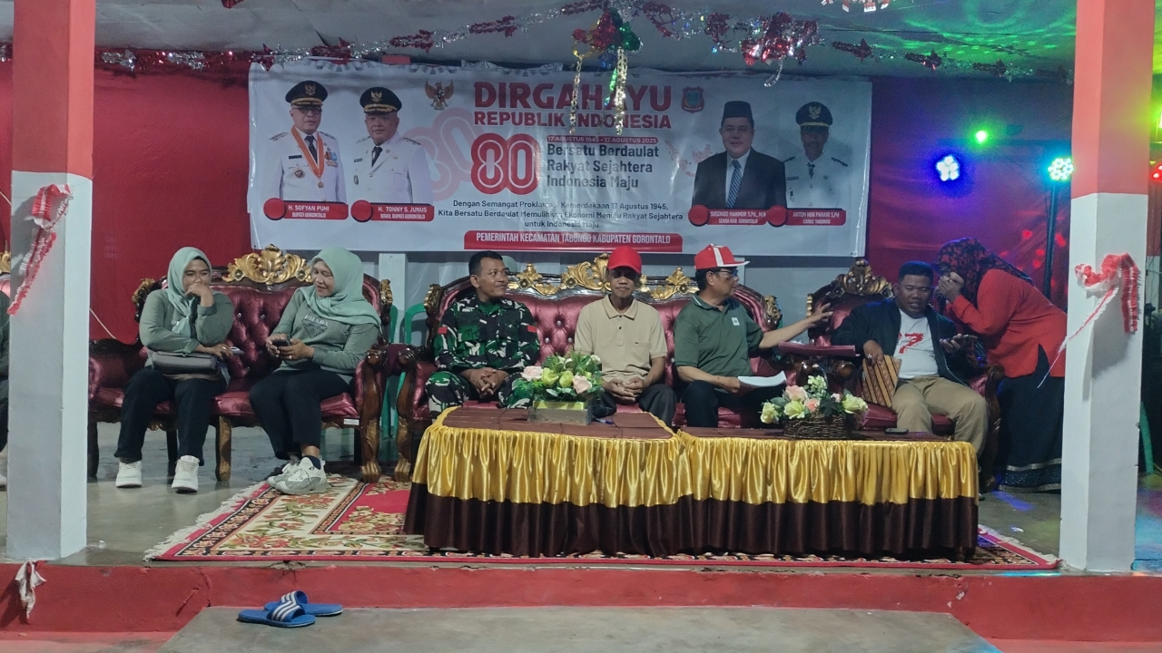 Meriahnya Pengumuman Pemenang Lomba HUT RI ke-80 di Kecamatan Tabongo