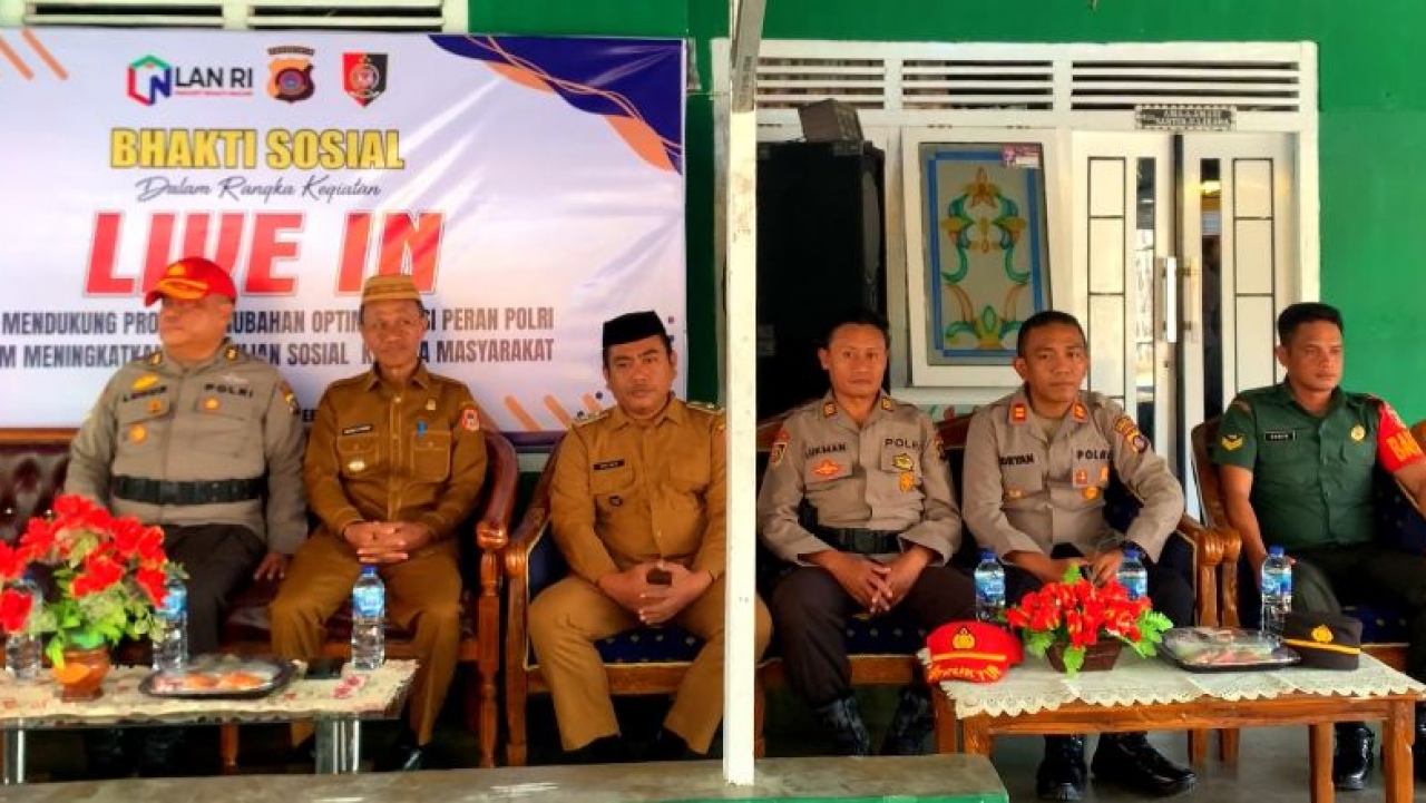 Desa Teratai pilot projek Bakti Sosial LIVE IN, SPN Polda Gorontalo