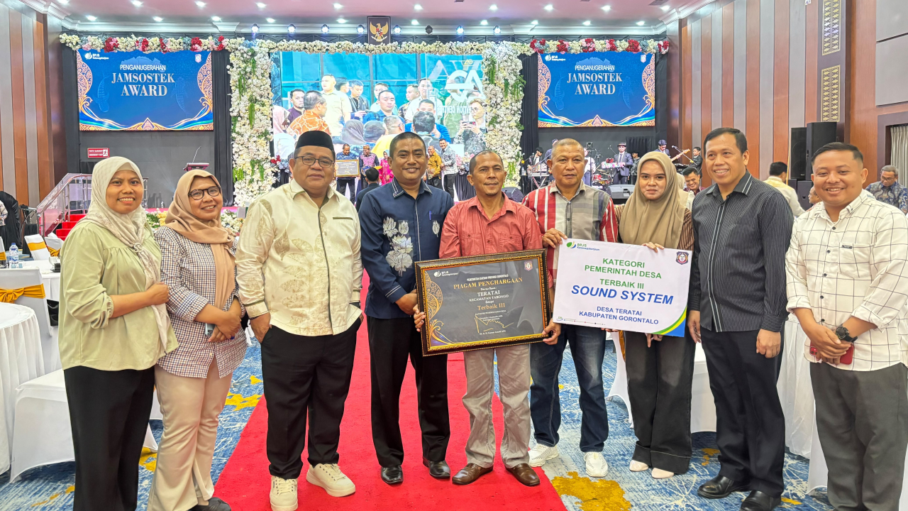 Desa Teratai Raih Terbaik III Jamsostek Award Provinsi Gorontalo Tahun 2026