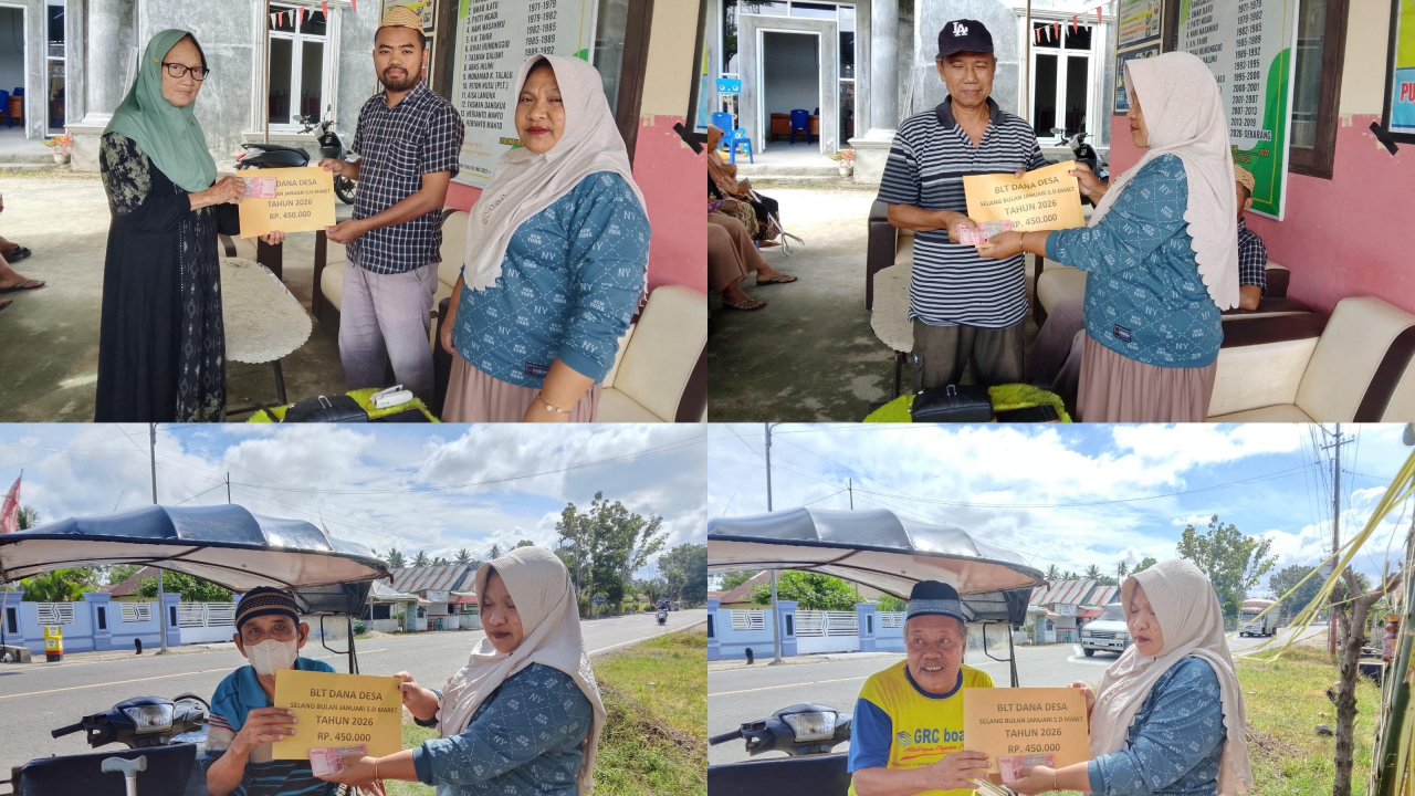 PEMERINTAH DESA MOLOMBULAHE SALURKAN BLT DANA DESA KEPADA 35 KPM MESKI DI MASA LIBUR