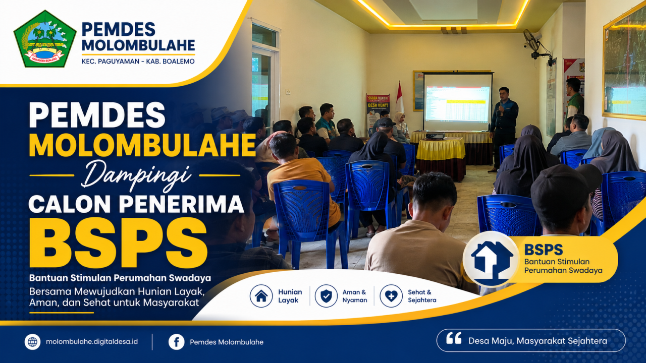 Hari Libur Tak Jadi Halangan, Pemdes Molombulahe Dampingi Calon Penerima BSPS