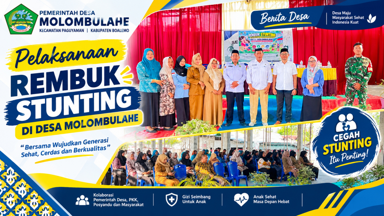 DESA MOLOMBULAHE GELAR REMBUK STUNTING TAHUN 2026, PERKUAT SINERGI PENCEGAHAN STUNTING