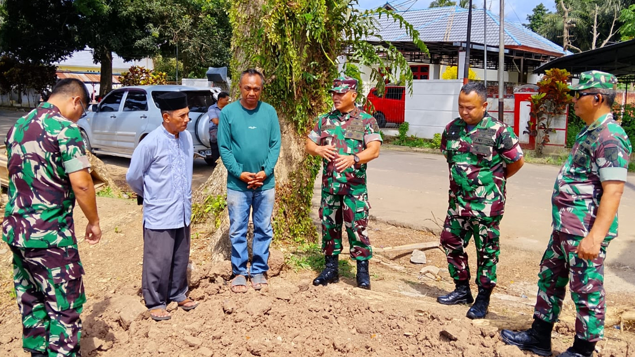 Kunjungan Danrem Monitoring Progres Pembangunan Koperasi Desa Merah Putih