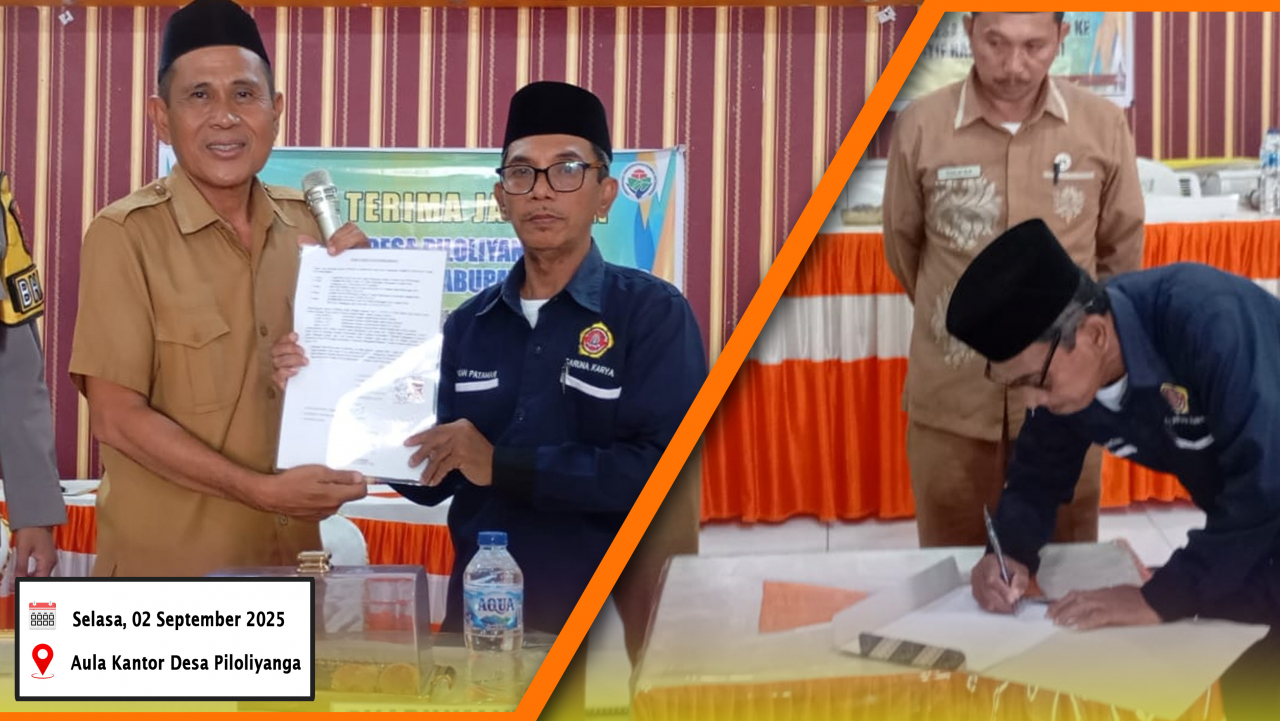 Serah Terima Jabatan Kepala Desa di Piloliyanga