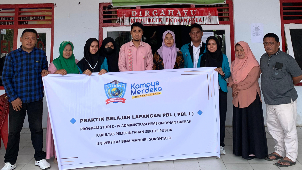 Kedatangan Mahasiswa Fakultas Pemerintahan Sektor Publik UBM untuk Praktik Belajar Lapangan di Desa Modelomo